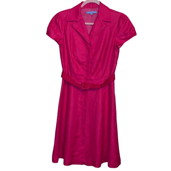 ANTONIO MELANI Dresses & Skirts - ANTONIO MELANI Pink Barbie Belted Dress